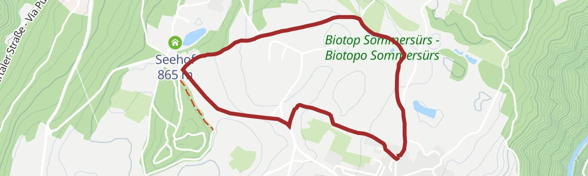 Route map: Round Trip to the Sommersürs biotope in Natz
